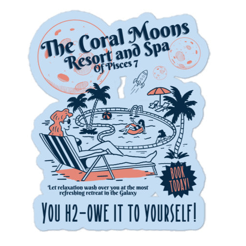 Coral Moons Sticker